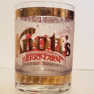 Knotts Berry Farm Theme Park  Gold & Frosted Glass Souvenir Mug